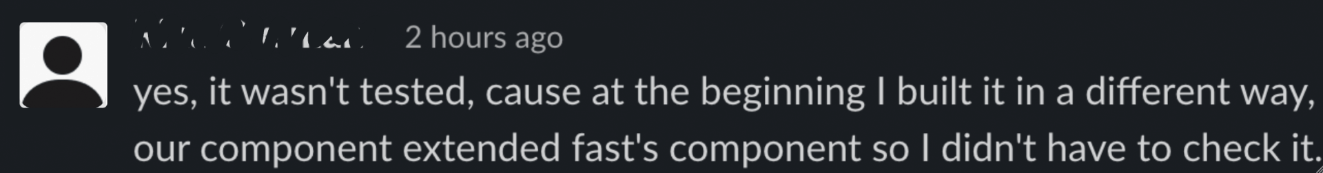 A manifestation of the Coupling Pitfall in real life slack chat